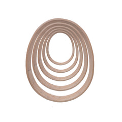 Set of Shamanic Drum Egg Shape Oval Wooden Hoop Size 12,14,16,18,20 x 2.5 inch.