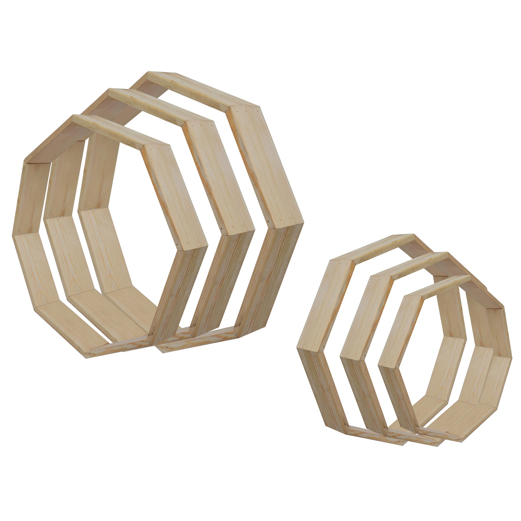 Set of Shaman drum 8-corners Wooden Hoops Solid Wood Size 12,14,16,18,20 inch