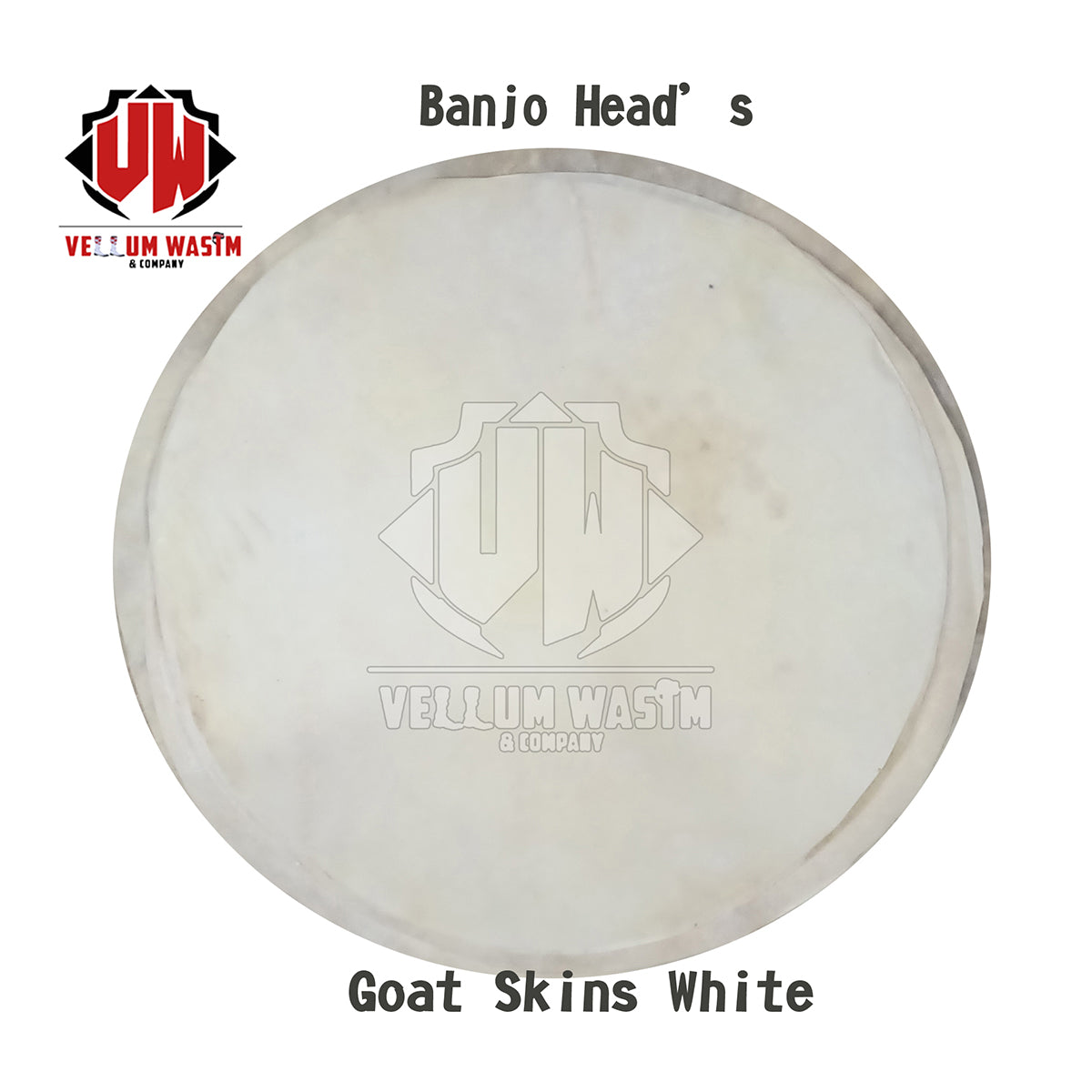 10 Pieces White Goat Skins for Urumi ,Banjo Drums Thin Quality skins by VW.
