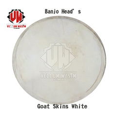 10 Pieces Goat Skins White,Natural ,Transparent for all kinds of Banjo Think Quality by VW.