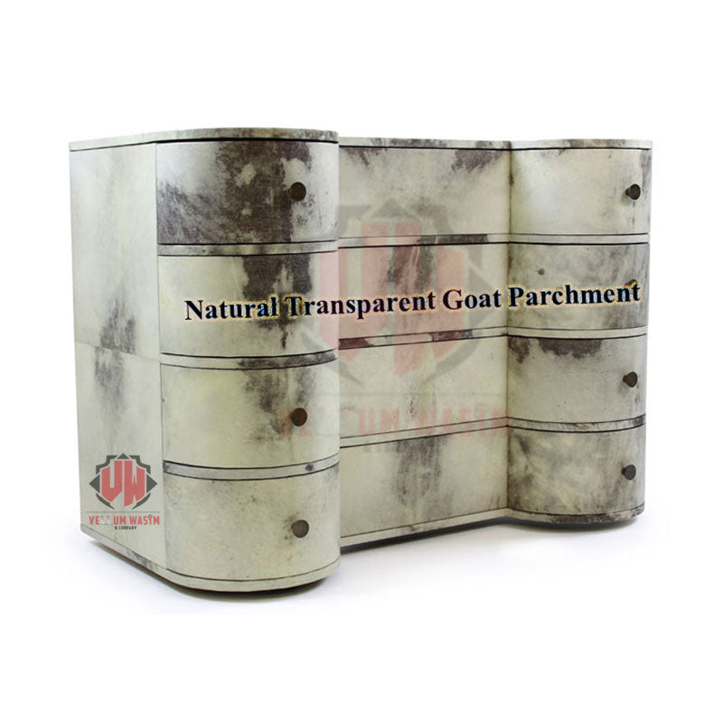 10-Pieces Natural Transparent Whole Goat Vellum Parchment for furniture calligraphy.
