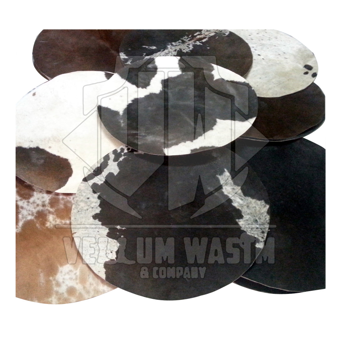 10 Pieces Cow Skins with Hair for all kinds of Drums by VW.