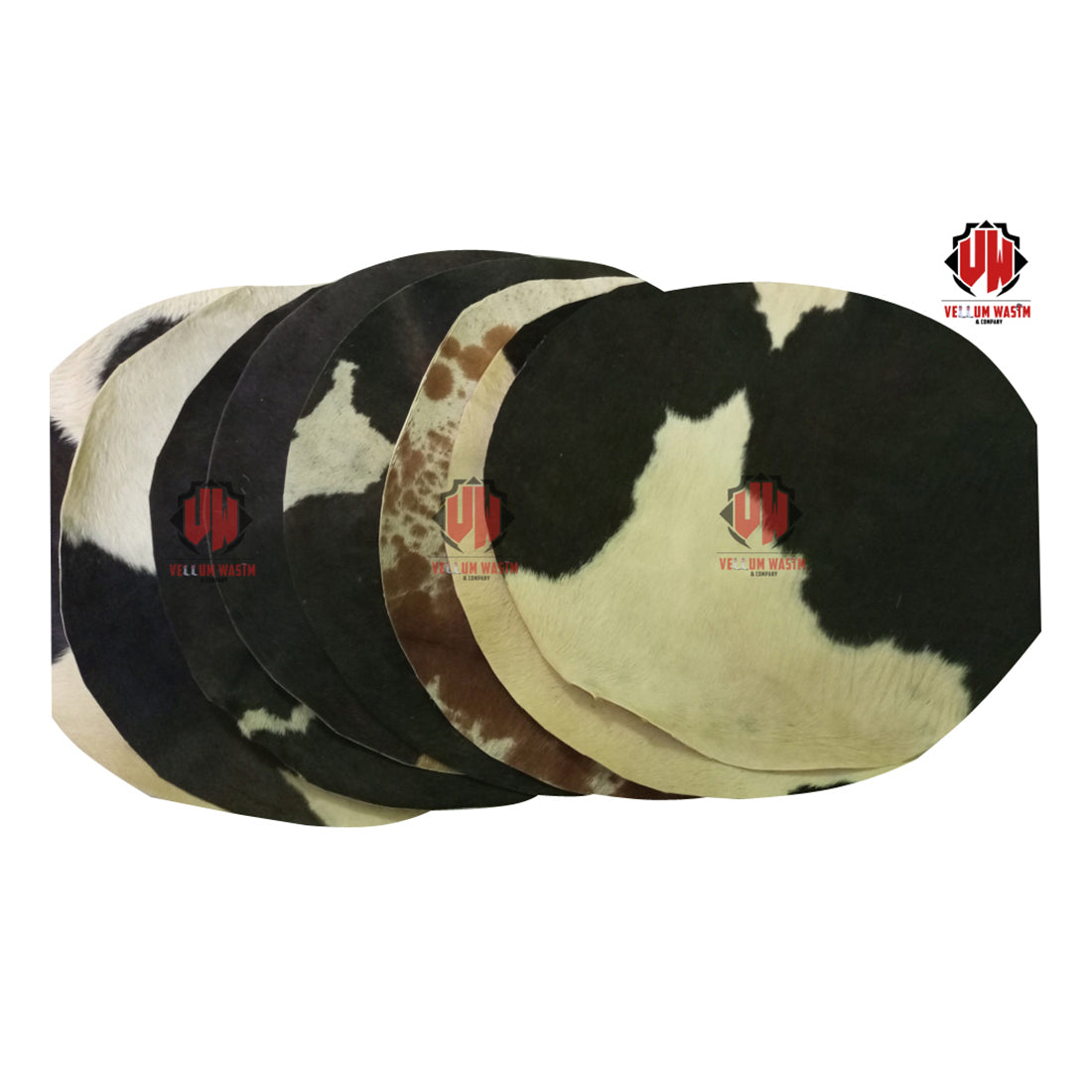 10-Pieces Cow or Buffalo Skins with Hair for all kinds of Drums by VW