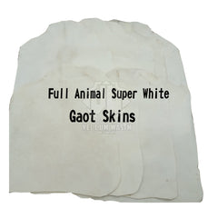 10-Pieces Brand New Full Animal Super White Goat skins Medium / Thick by Vellum Wasim